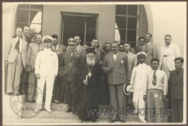 K. Kotzias with local authorities on his visit to Mytilini and Chios
