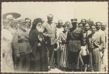 K. Kotzias with local authorities on his visit to Mytilini and Chios