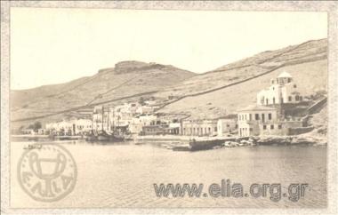 View from a boat at the Tzia seafront
