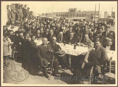 Mayor of Athens Kostas Kotzias at a dinner held by the Faliro Community