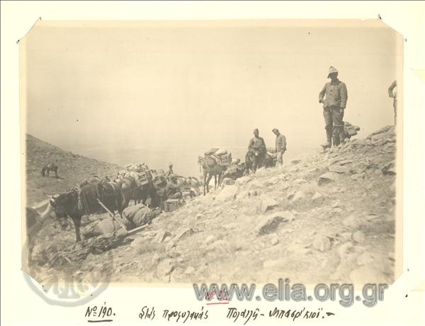 Μικρασιατική εκστρατεία, Έλληνες στρατιώτες στις προφυλακές του Πολατλή-Μπασρίκιοϊ.