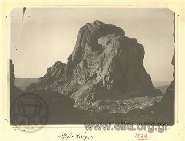 Asia Minor campaign, view of a rocky hill at Sivri-Hisar.