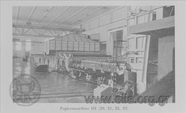 Paper-producing machine (?).