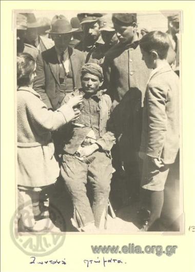 Asia Minor campaign, ragged soldier, former captive of the Turks, at the quarantine in Piraeus (?).