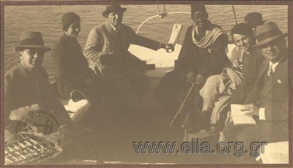 Vafiadakis in company on a boat