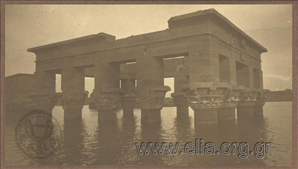 The temple on the island of Philae, near Assuan, waterlogged