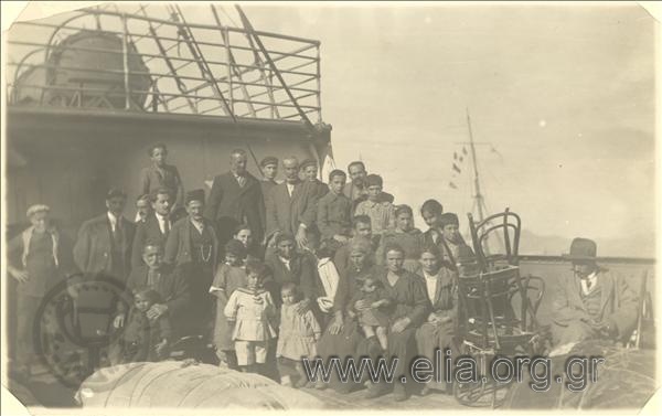 Asia Minor campaign, refugees from Cilicia travel on the steamboat 