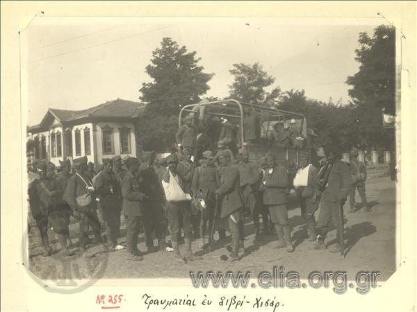 Asia Minor campaign, wounded soldiers at Sivri Hisar.