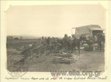 Asia Minor campaign, guns and armour at the refit centre at Beylik-Kopru.
