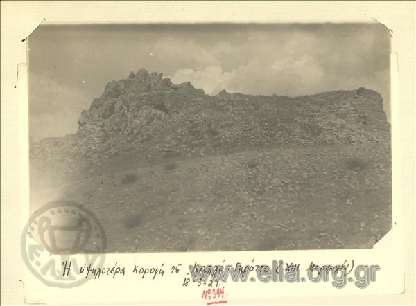 Asia Minor campaign, view of the highest peek of Kalle-Grotto.