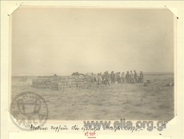 Asia Minor campaign, the storage of ammunition at Neylik Kopru.