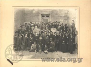 Group portrait of pilgrims.