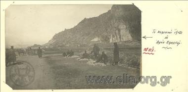 Asia Minor campaign, the corps of engineers in road construction works outside Afyon Karahisar.