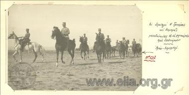 Asia Minor campaign, generals N. Trikoupis and Dimaras transfer to the barracks at Afyon Karahisar for inspection.