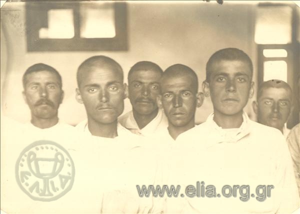 Asia Minor campaign, return of hostages: soldiers in a hospital.
