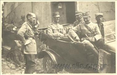 Asia Minor campaign, King Alexandros on a car during his visit to Smyrna (?).