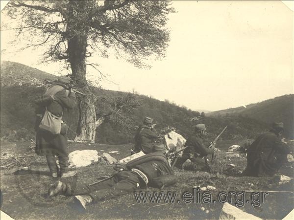 Balkan War I, exchange of gunshots a little outside of Kozani.