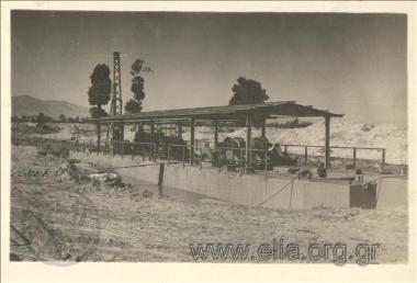 Drainage work at Lake Ioannina, reshaping of the peripheral canal around the lake: suction dredger 