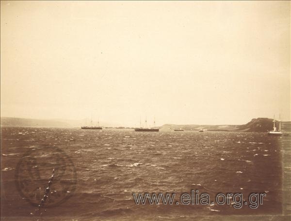 Ο τουρκικός στόλος στο Ναγαρά.