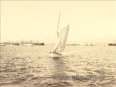 Small boats in harbour.