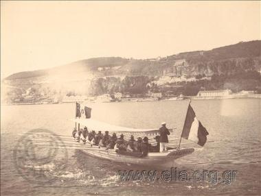 French Rear Admiral Aubry de la Noe at Villefranche Naval Base.