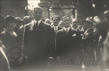 Andreas Michalakopoulos, Vice-President in Venizelos' government, on a visit to Alexandria. Arrival of Andreas Michalakopoulos at 