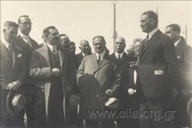 Επίσκεψη Ανδρέα Μιχαλακόπουλου - αντιπροέδρου της κυβέρνησης Βενιζέλου - στην Αλεξάνδρεια. Προσφώνηση του Ανδρέα Μιχαλακόπουλου στη Σχολή Σατ-Μπέι.