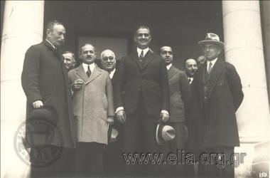 Andreas Michalakopoulos, Vice-President in Venizelos' government - on a visit to Alexandria. Andreas Michalakopoulos at Familiadios School