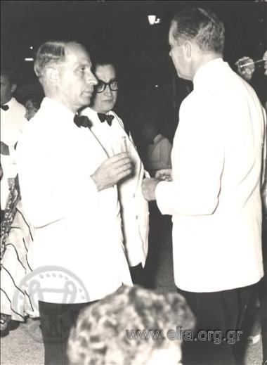 Ο Λάμπρος Ευταξίας σε δεξίωση.