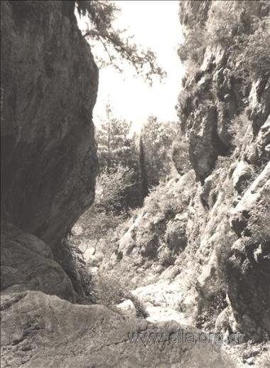 The Kastalia spring at the Phedriad rocks.