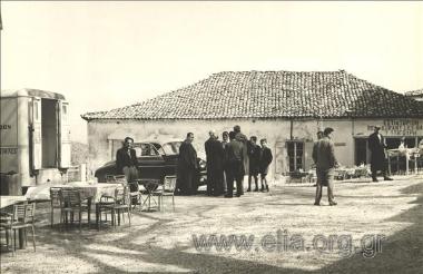 Square with restaurants