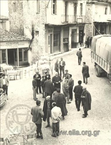 The square of the bus station