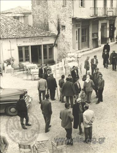 The square of the bus station