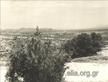 Άποψη του κάμπου της Μεσσαράς από τον αρχαιολογικό χώρο της Φαιστού.