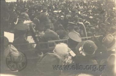 Snapshot from the pro-Democracy rally in front of the Temple of the Olympian Zeus.