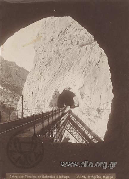 Entrance to a tunnel along the Bobadilla - Malaga railway lines