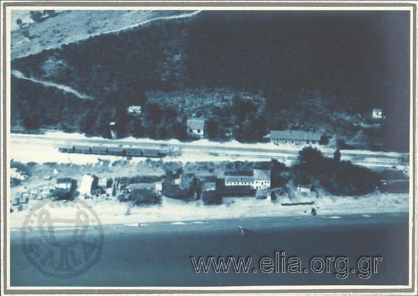 Seaside view - view from  an airplane of the Greek   Company of Air Transportation