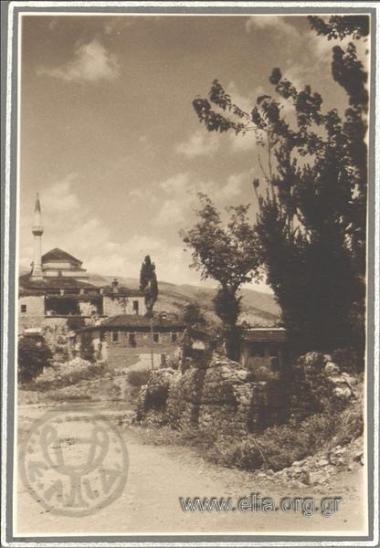 The Aslan Pasha Mosque and the surrounding houses.