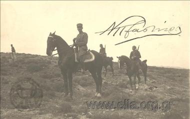 Ο Νικόλαος Πλαστήρας έφιππος.