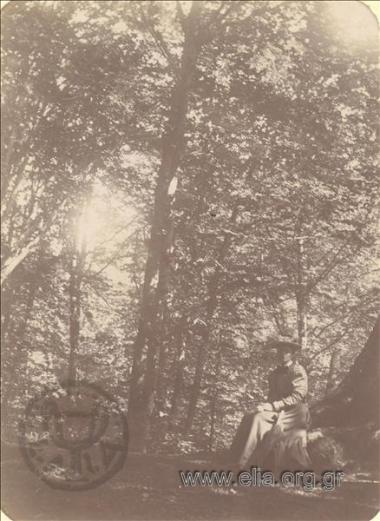 Woman in a forest