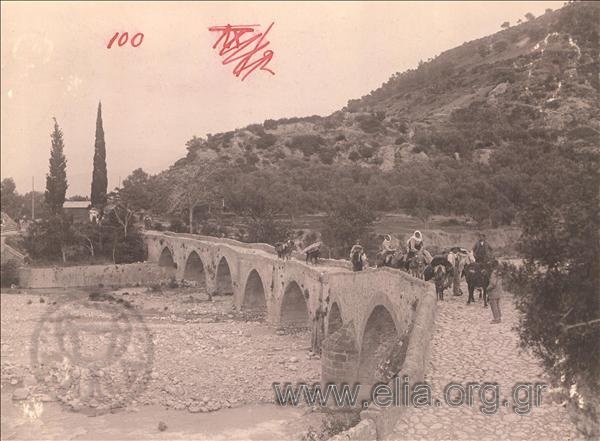 Stone bridge in Krathi river