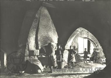 baking bread in Preveli Monastery.