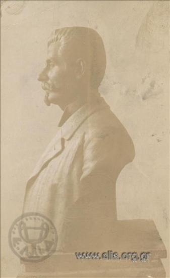 Bust of a man crafted by Kostas Dimitriadis.