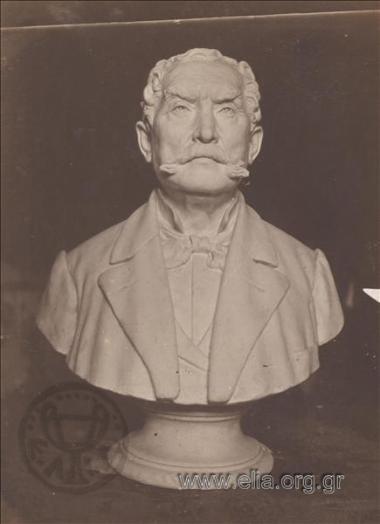 Bust of a man crafted by Kostas Dimitriadis.