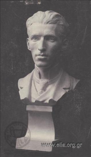 Bust of a man crafted by Kostas Dimitriadis.