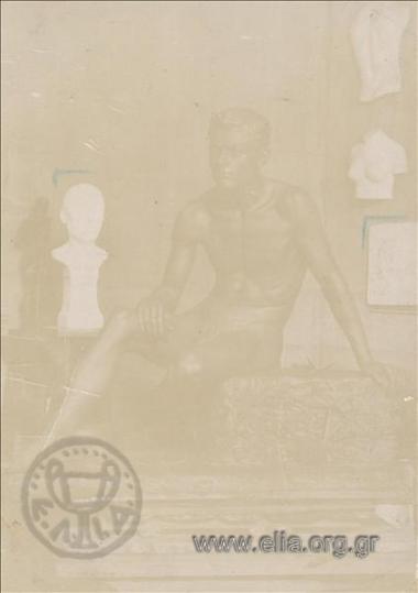 Finished model of a youth's statue by Kostas Dimitriadis