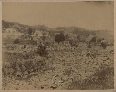 Αρχαιολογικός χώρος Ολυμπίας: πανόραμα της ανασκαφής.