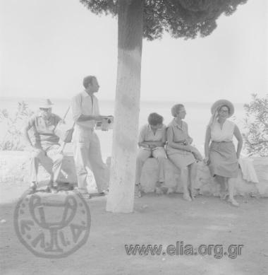 Αντώνης Παπαδήμος, Αλέκος Ξάνθος, Γιάννης, Λόπη Λαχανά, Λιάνα στην Μονή Γαλατάκη