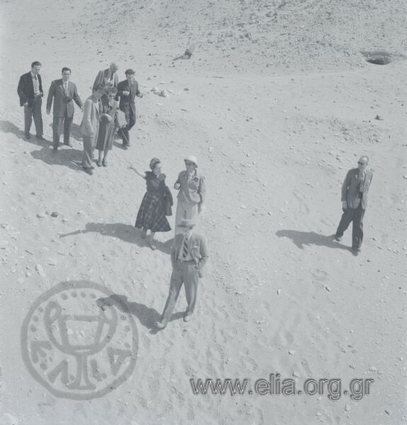 Ο Jean Cocteau, η  Yvon de Bray και ο Edouard Dermit στο Djoser.