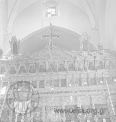 Μονή Κύκκου. Το τέμπλο του καθολικού.